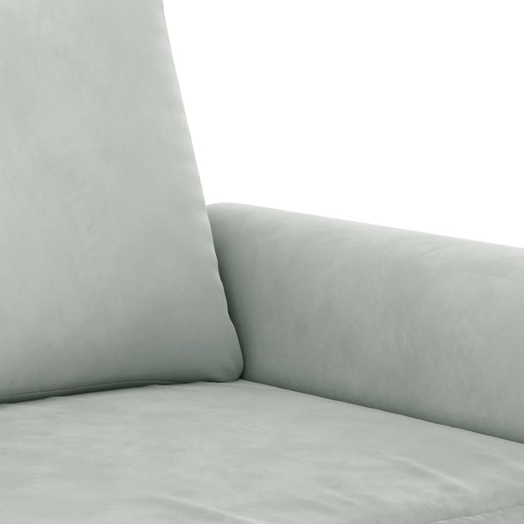 Light Gray Velvet 2 Piece Sofa Set W111219