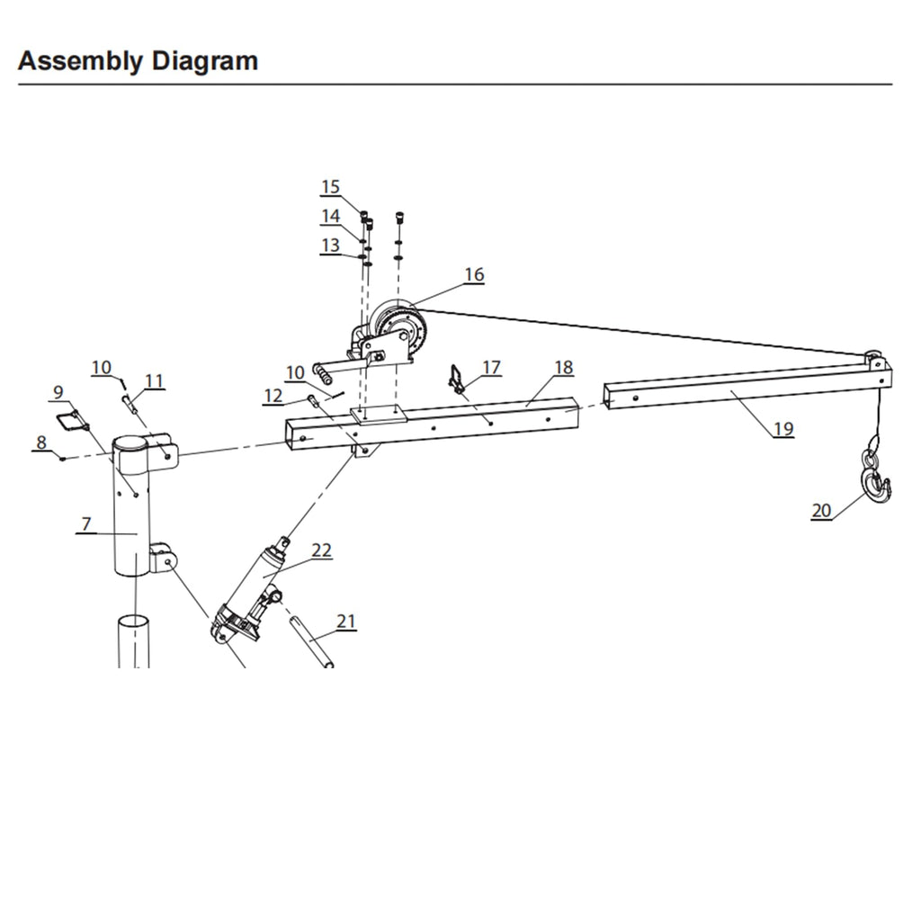 Hydraulic Pickup Truck Crane with 1000 lbs Capacity P27391