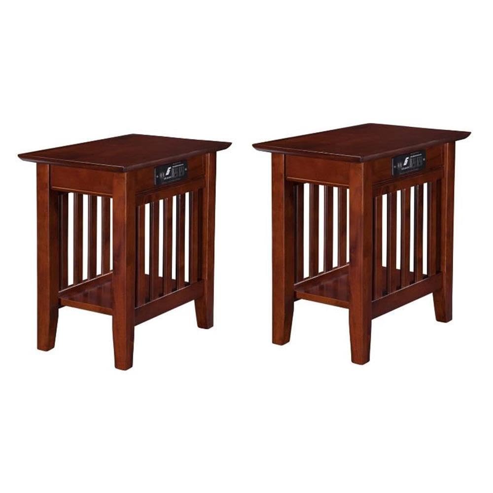 2 Piece Side Table Set in Walnut Y591939