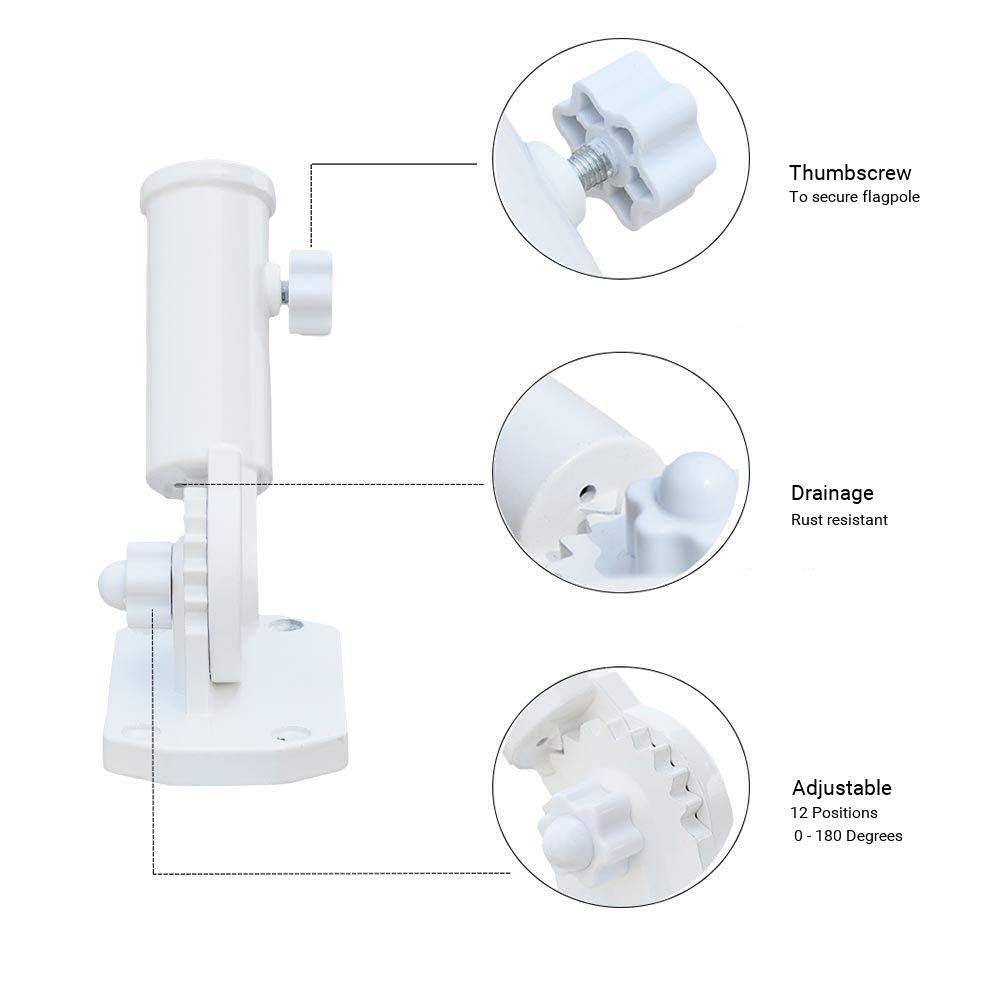 Adjustable Aluminum Flag Pole Bracket E8243