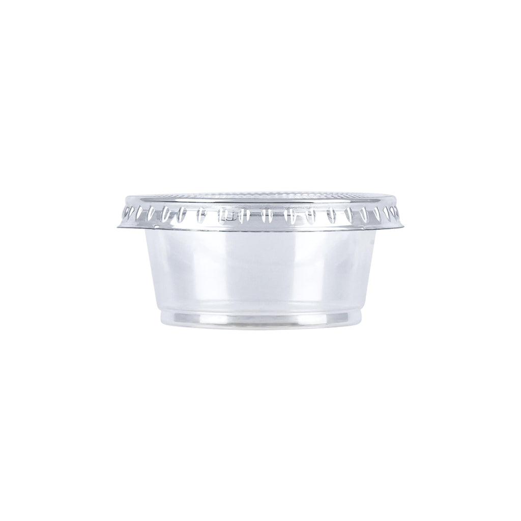 2oz 50 Count BPA Free Disposable Plastic To-Go Cups and Lids O42701
