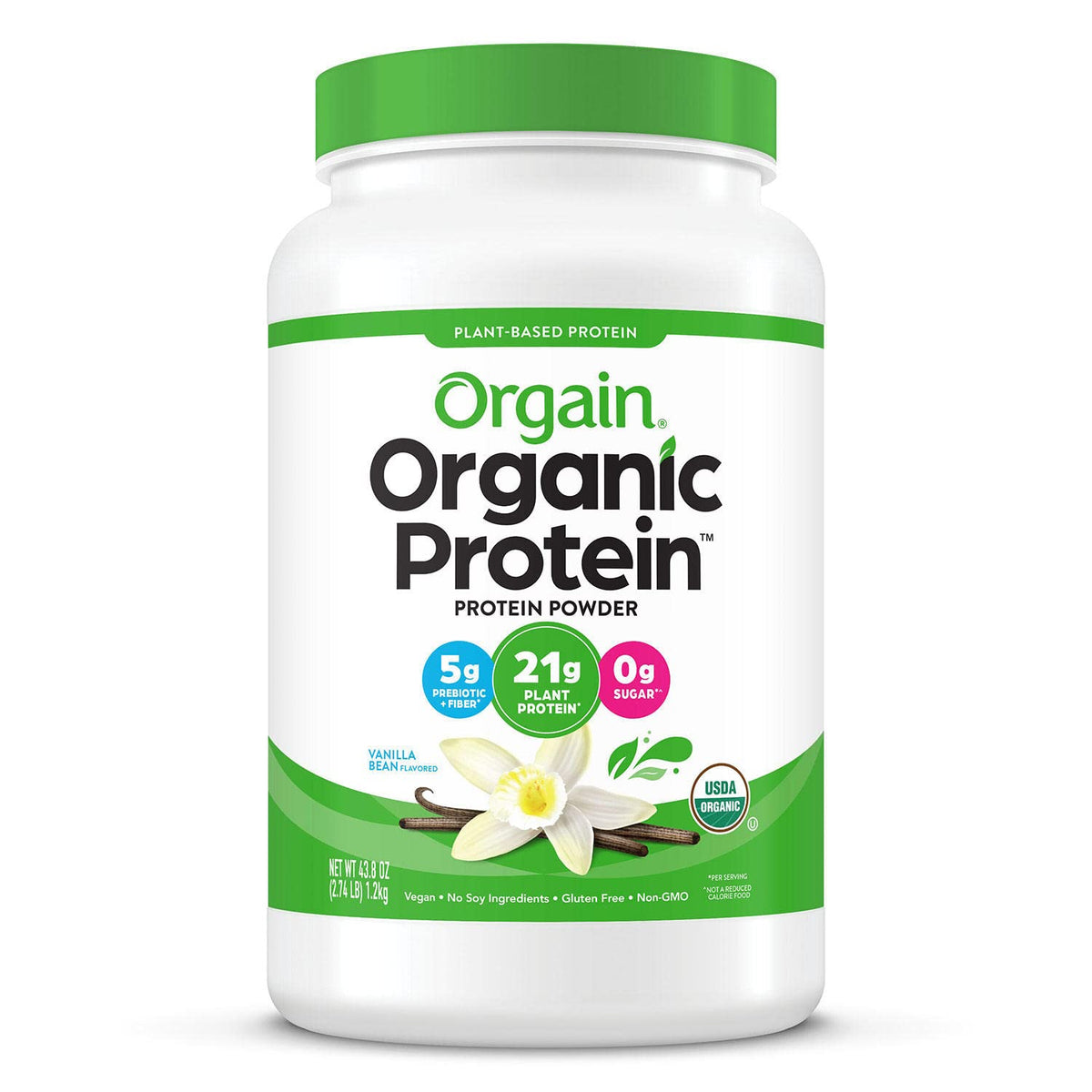 Organic Plant Based Protein Powder Vanilla Bean 2.74 lb I639886