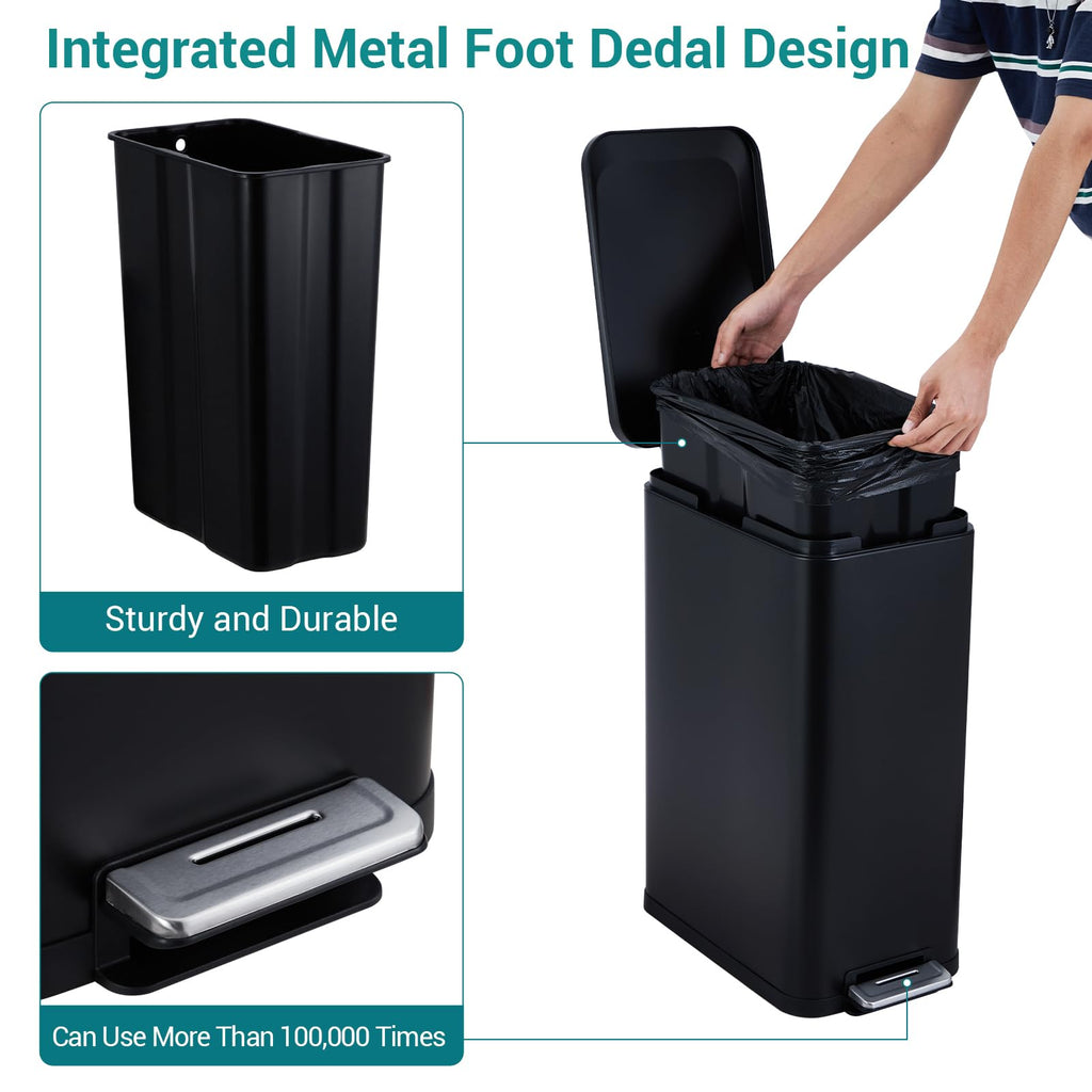 13.2 gal Stainless Steel Trash Can T9281