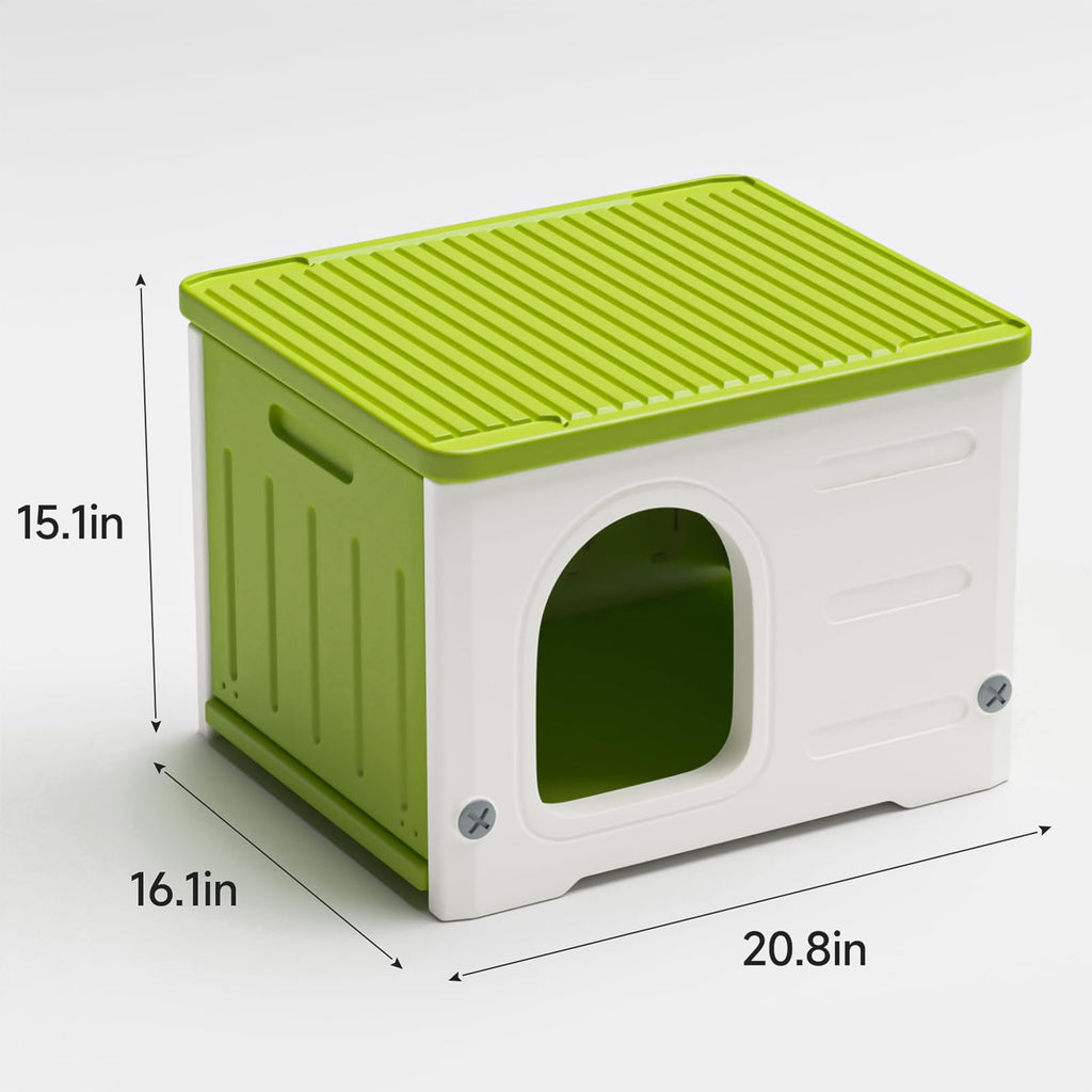 Plastic Stackable Weatherproof Elevated Cat House R3834