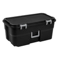 Black 22 Gallon Wheeled Plastic Footlocker V912979