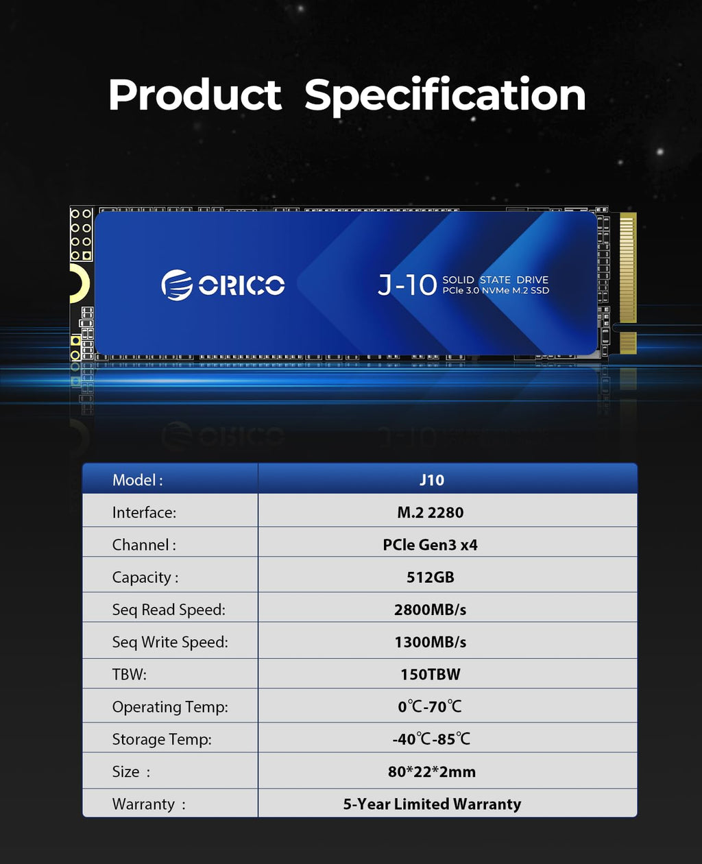 512GB M.2 NVMe SSD with Heatsink E10525