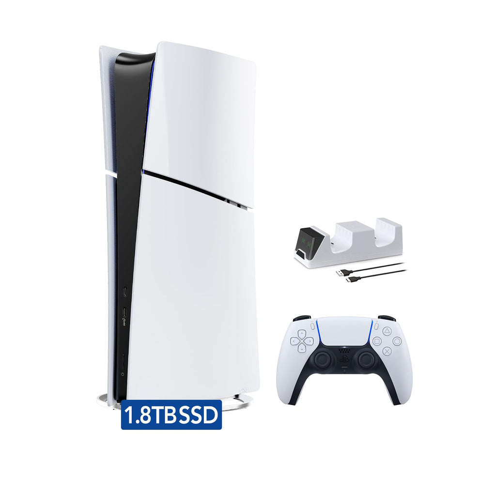 White 1.8TB Digital Edition Gaming Console with Controller Z933754