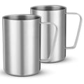 2 Pcs 16.9oz Stainless Steel Double Wall Vacuum Insulated Mug D99956