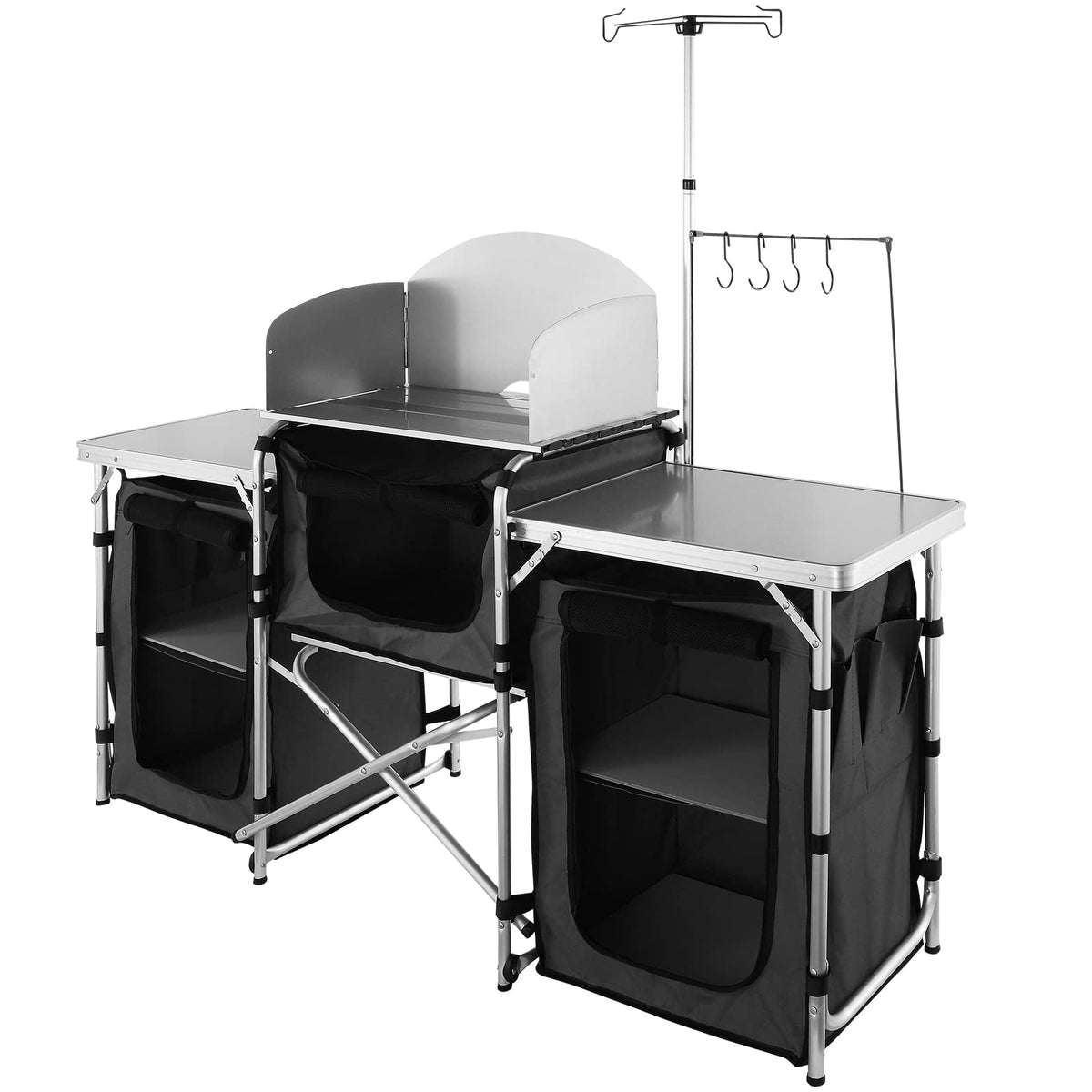 Folding Aluminum Camping Kitchen Table with Storage Bag P253604