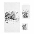 Gray Elephant Butterfly 3 Pack Cotton Bath Towel Set M33509