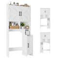White Over The Toilet Storage Cabinet with Adjustable Shelves A169871