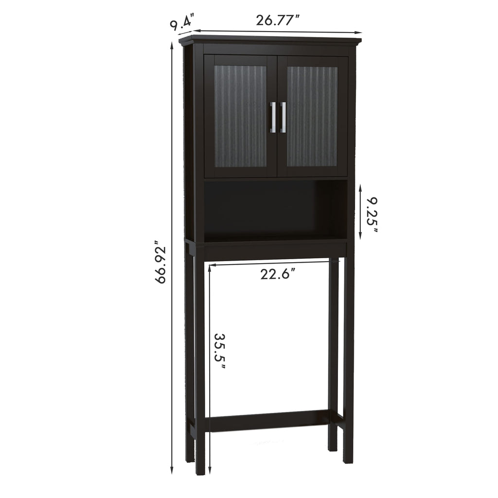 Over the Toilet Storage Cabinet with Glass Doors N8737