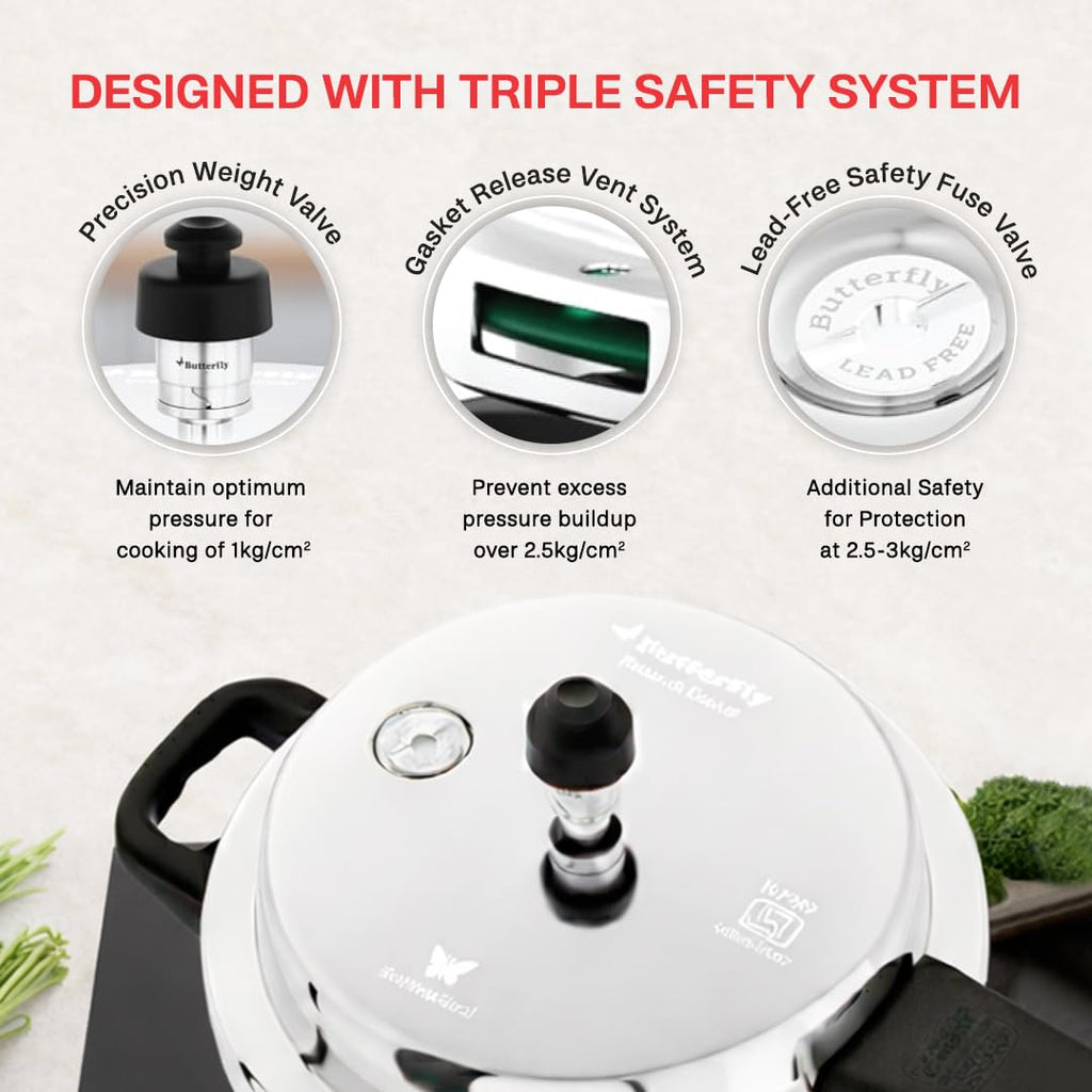 Stainless Steel 3-Liter Pressure Cooker Q34673
