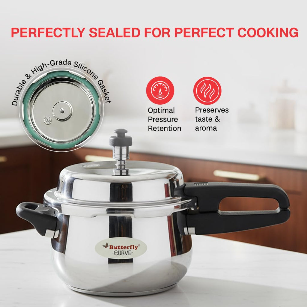 Stainless Steel 3-Liter Pressure Cooker Q34673