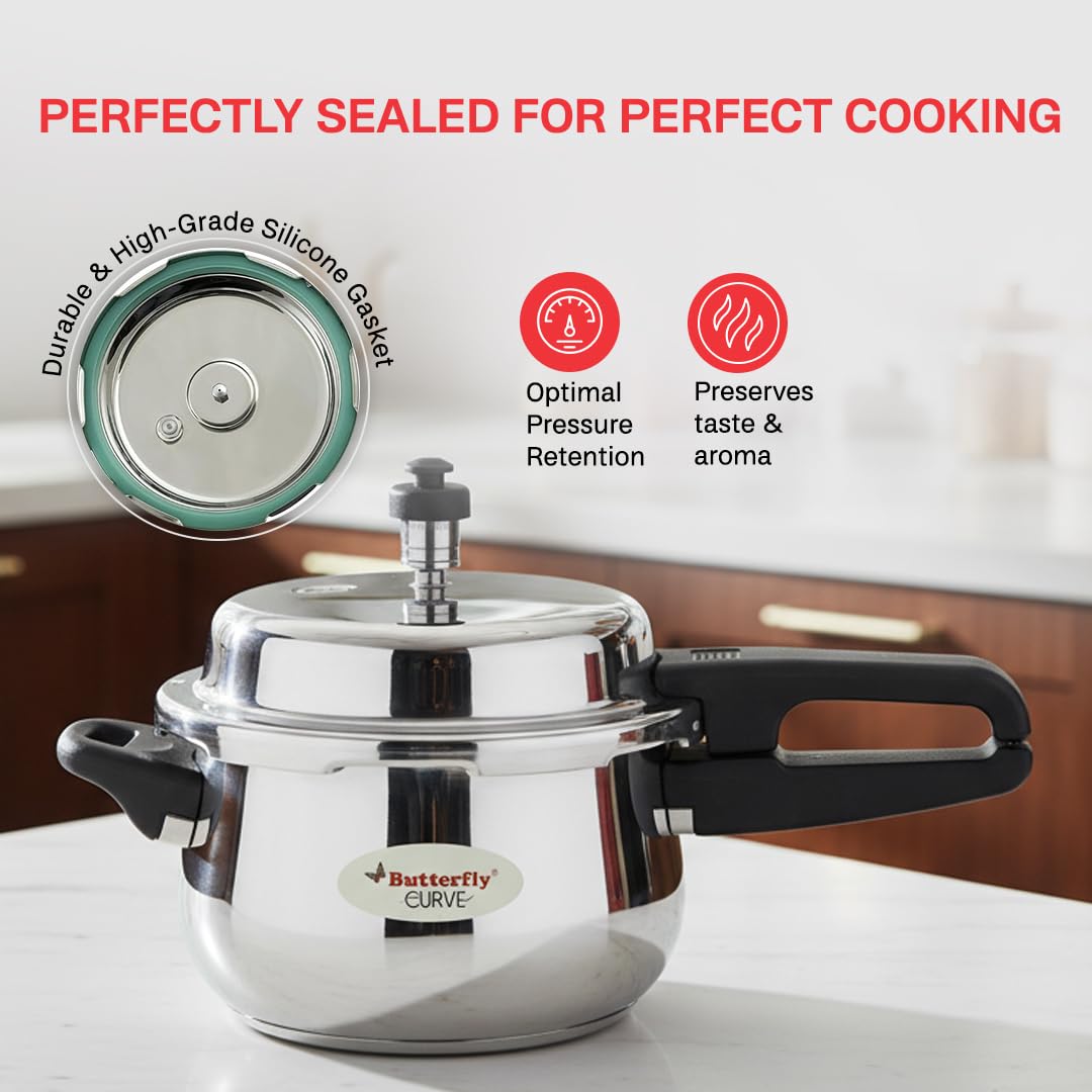 Stainless Steel 3-Liter Pressure Cooker Q34673