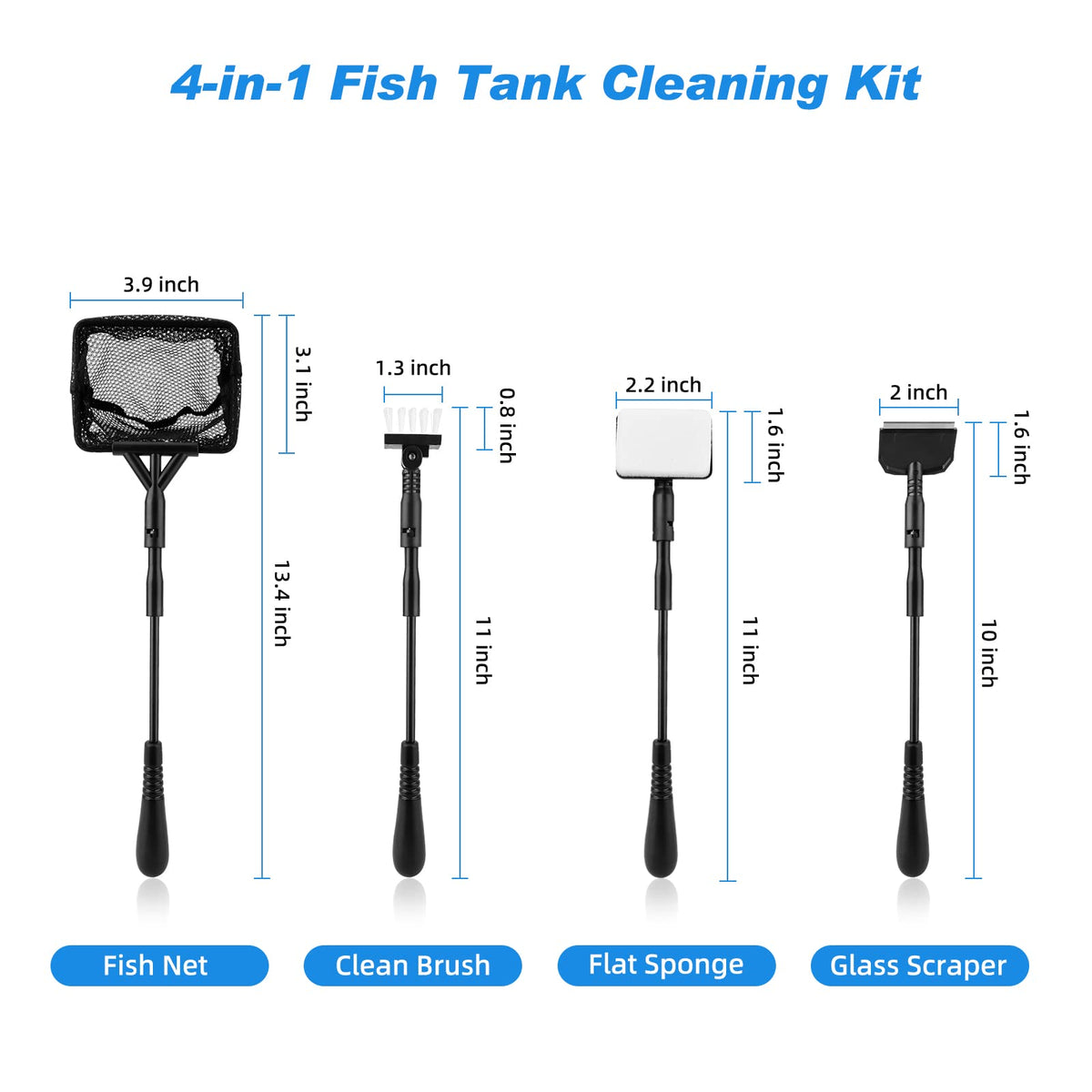 Small Fish Tank Cleaner Aquarium Cleaning Tools Kit W193249