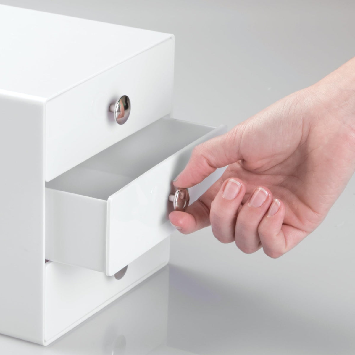 3-Drawer Plastic Vanity Organizer Set White Q37521