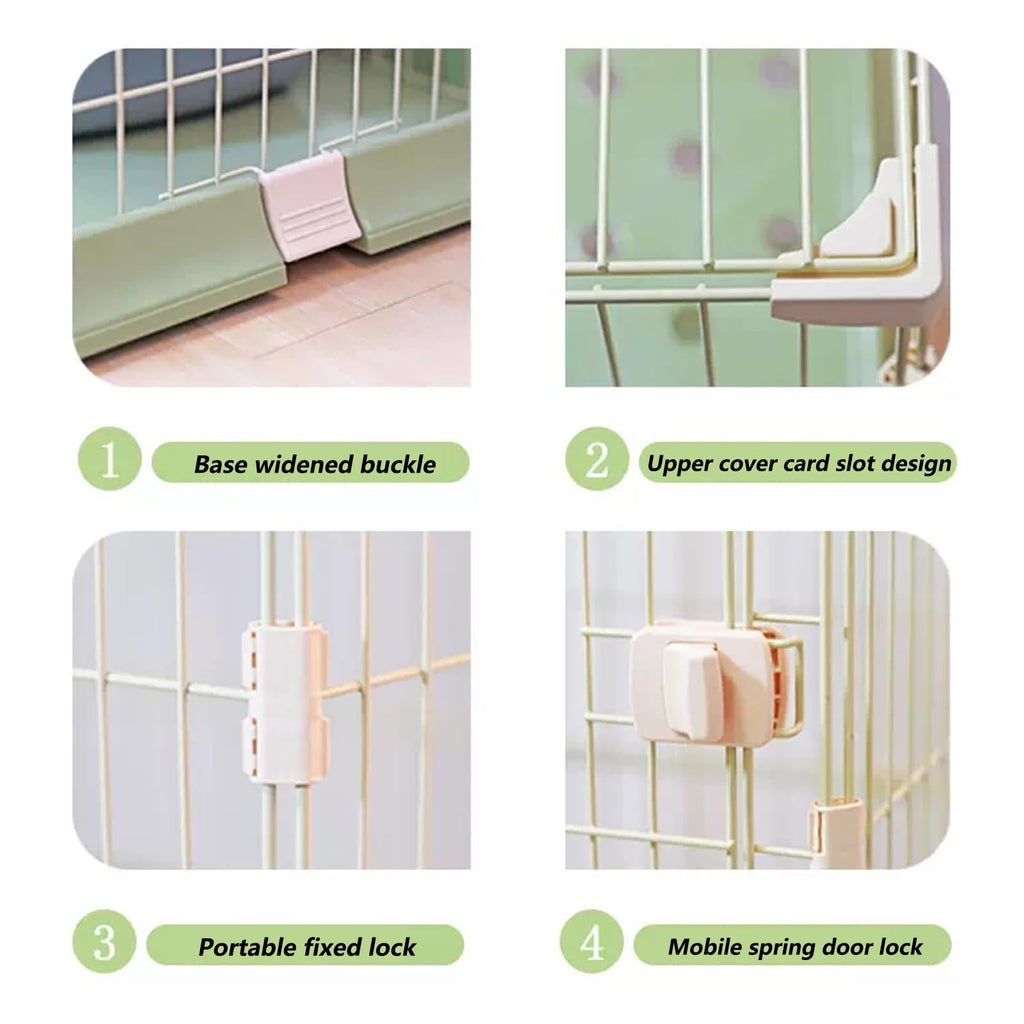 4-Tier Cat Cage Playpen with Hammock & Platforms C966