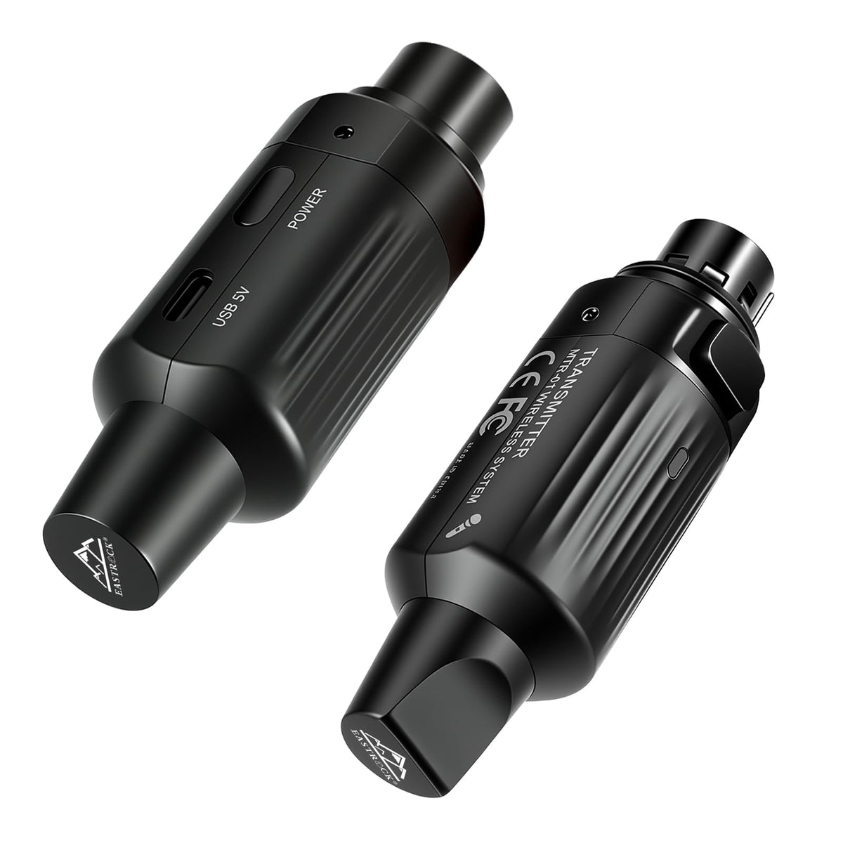 Wireless XLR Transmitter and Receiver for Microphones, 7-Channels 130ft Range, 2.4GHz Auto-Sync, Black P28948