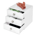 3-Drawer Plastic Vanity Organizer Set White Q37521
