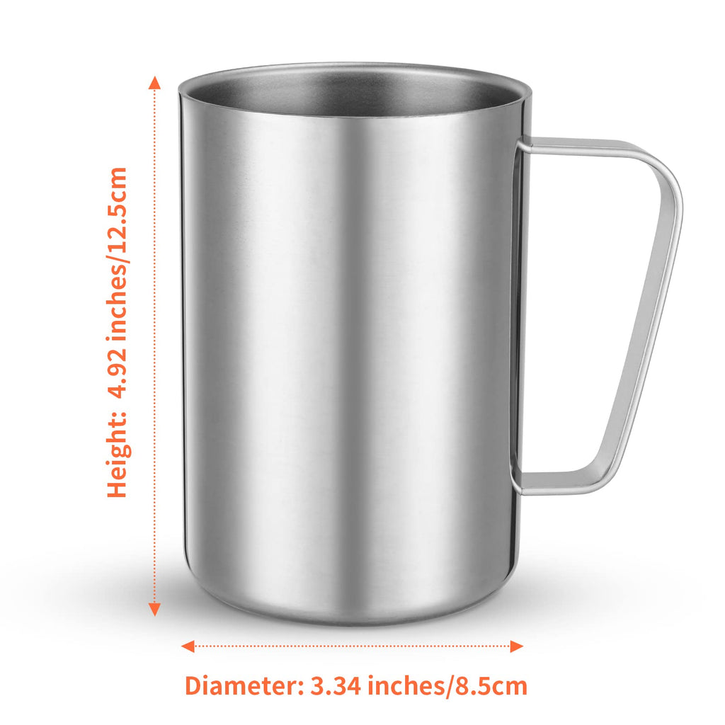 2 Pcs 16.9oz Stainless Steel Double Wall Vacuum Insulated Mug D99956