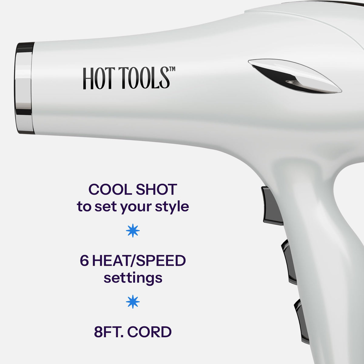 1875 Watt White Ceramic Hair Dryer O72469