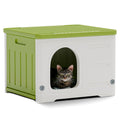 Plastic Stackable Weatherproof Elevated Cat House R3834