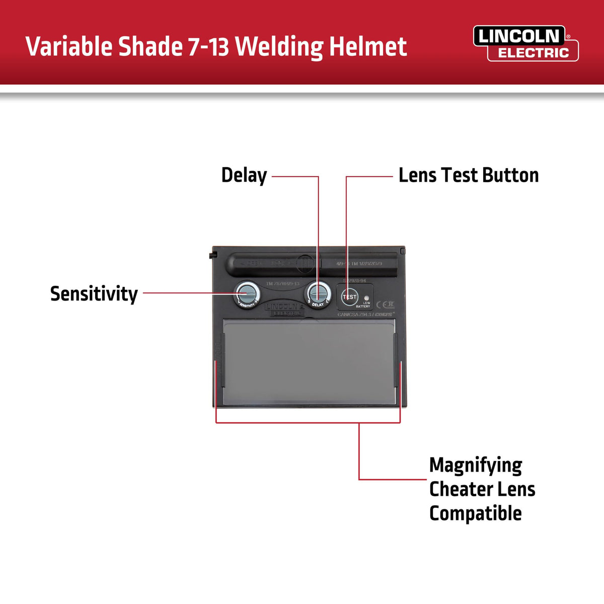 Auto Darkening Welding Helmet Shade 7-13 E122935