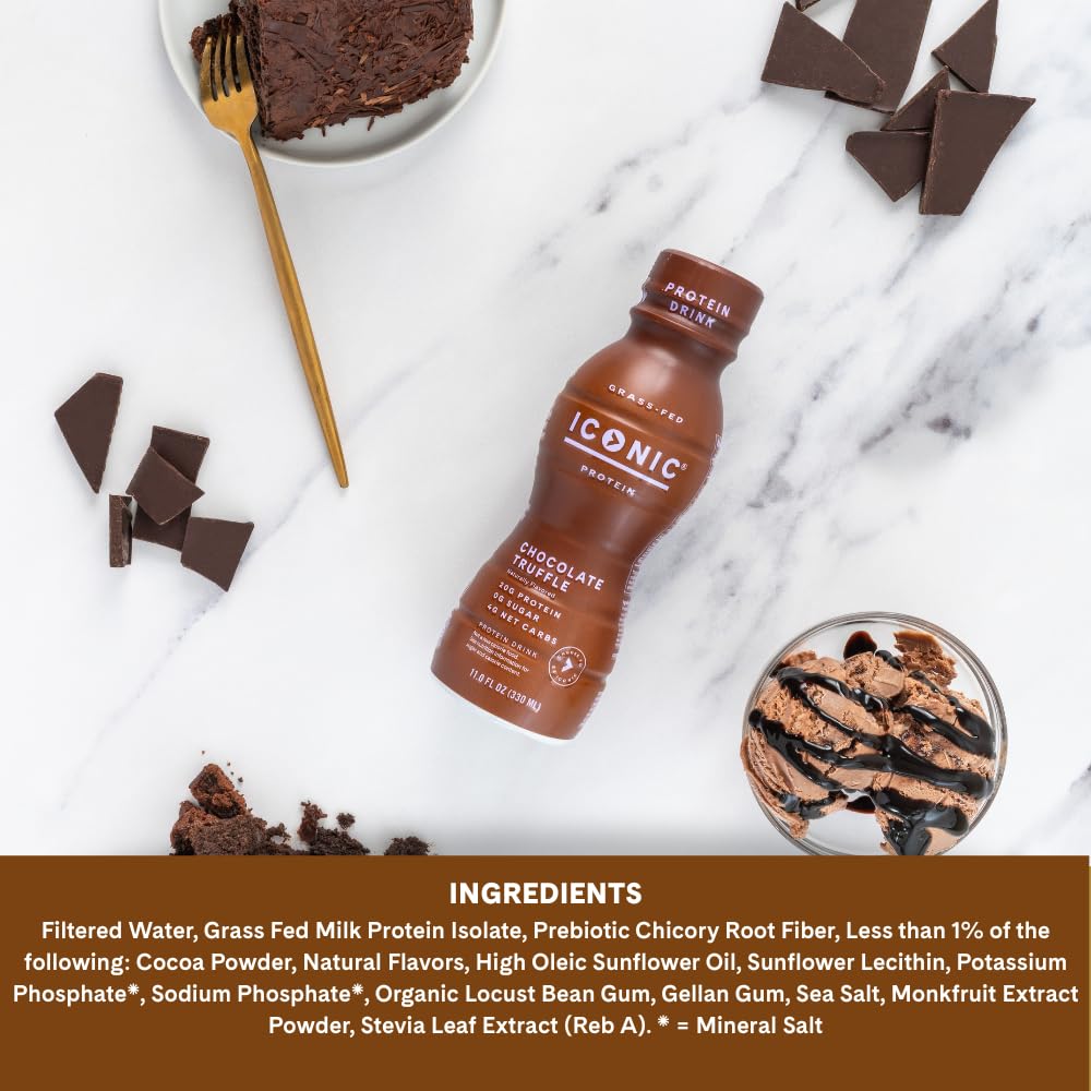 Chocolate Truffle Sugar Free Low Carb Protein Drinks 12 Pack M4937