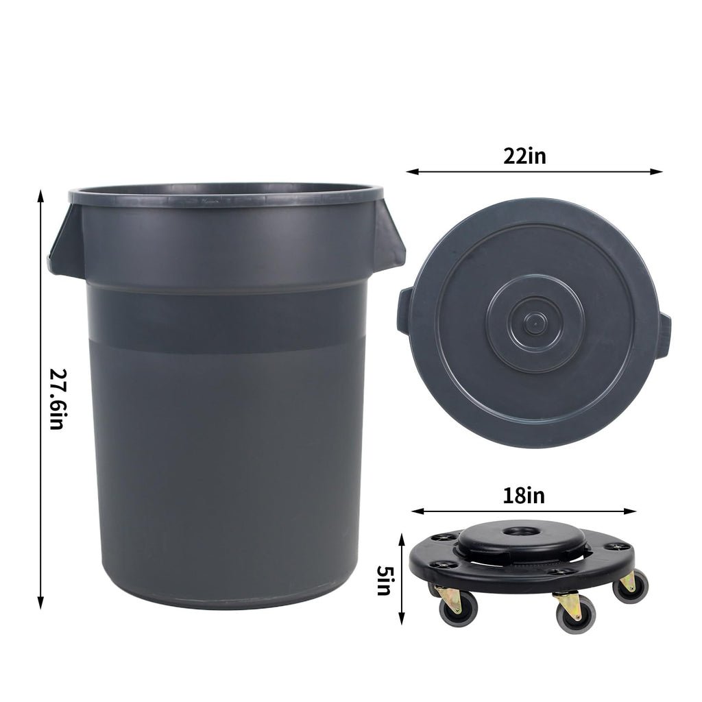 32 Gallon Outdoor Trash Can with Wheels T21887