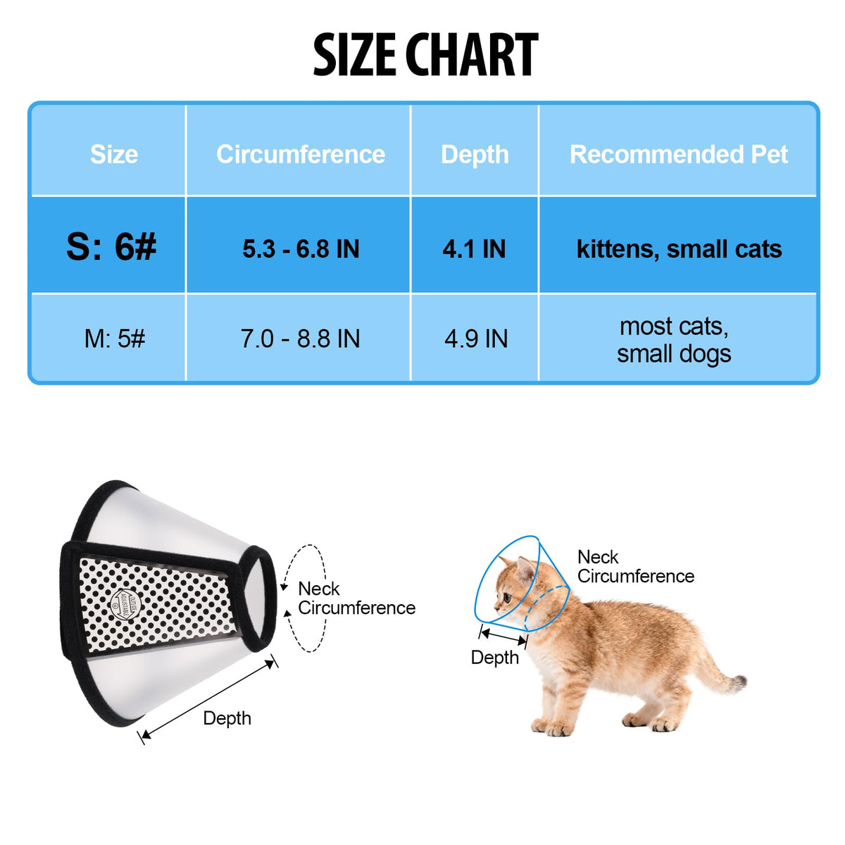 Adjustable Plastic Recovery Pet Cone B988125