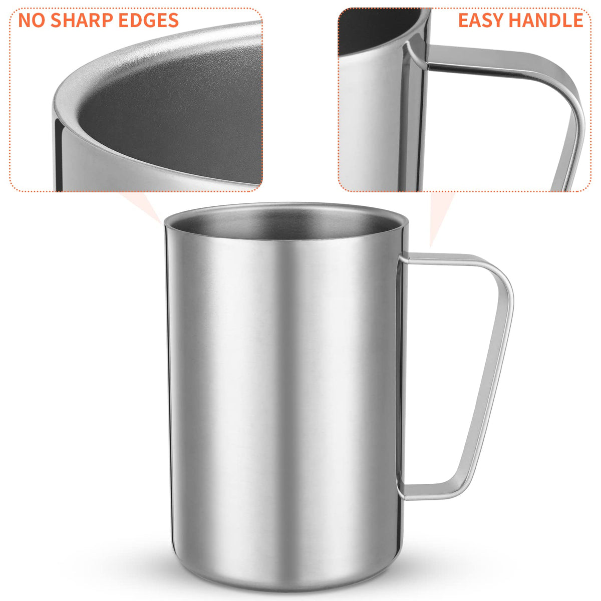 2 Pcs 16.9oz Stainless Steel Double Wall Vacuum Insulated Mug D99956