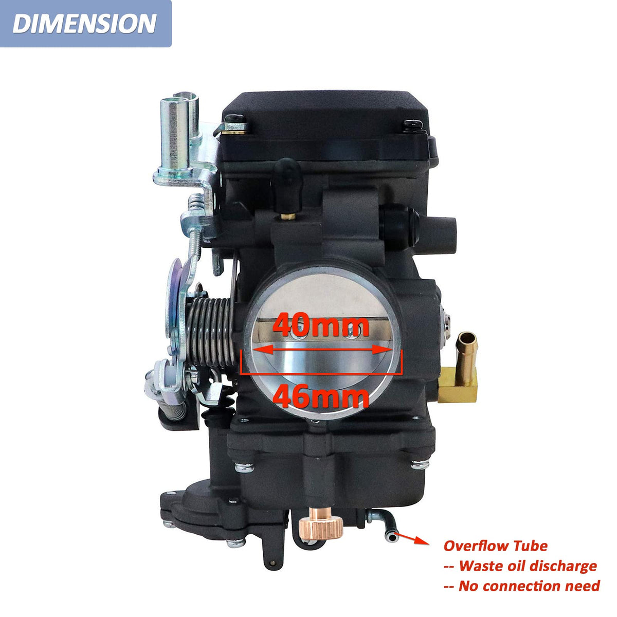 CV40 Carburetor with Fuel Filter Spark Plug Jets S67740