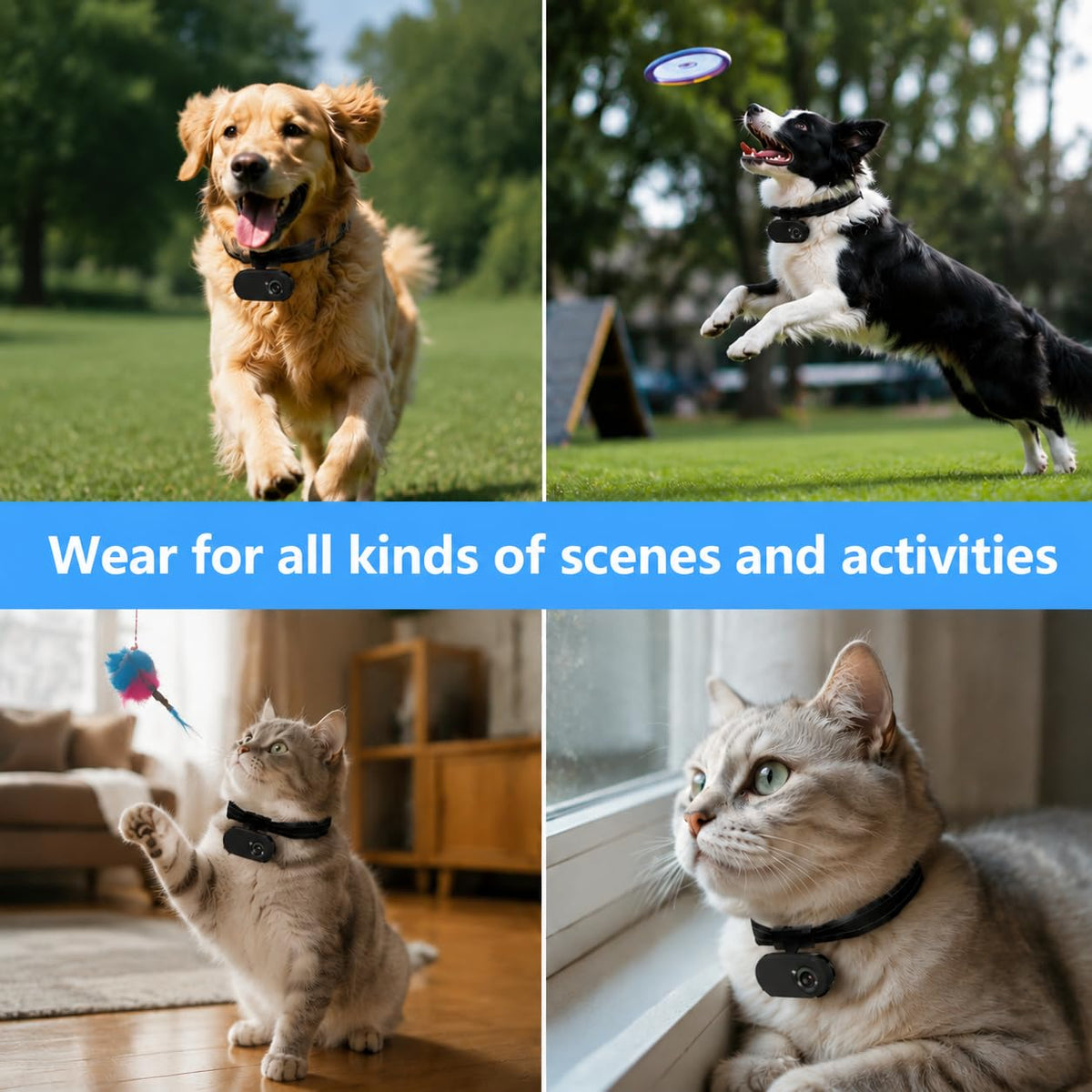 1080P Wireless Mini Pet Camera Collar H35693