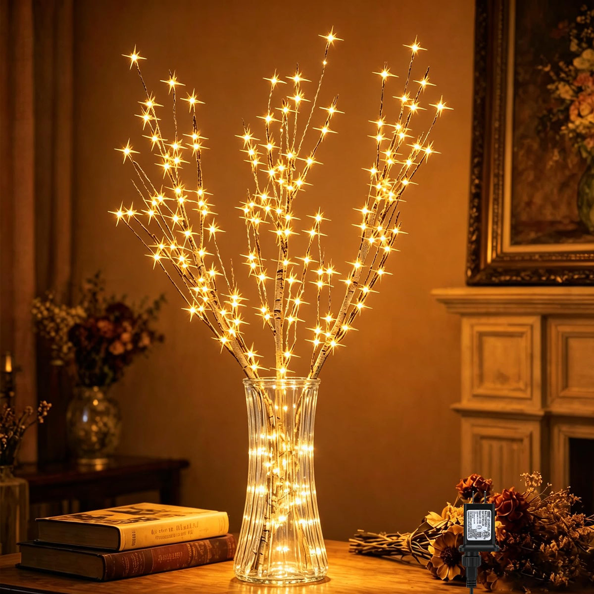 Lighted Birch Branches with Timer 33IN 180 LED Lights Y699902