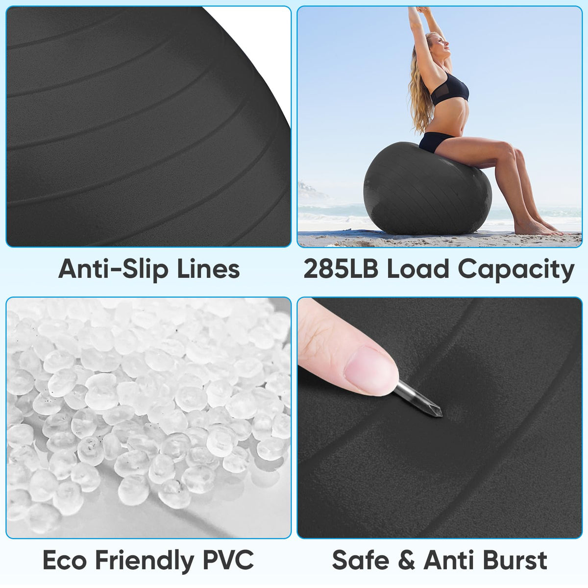 Adjustable Ankle Weights + Yoga Ball N335
