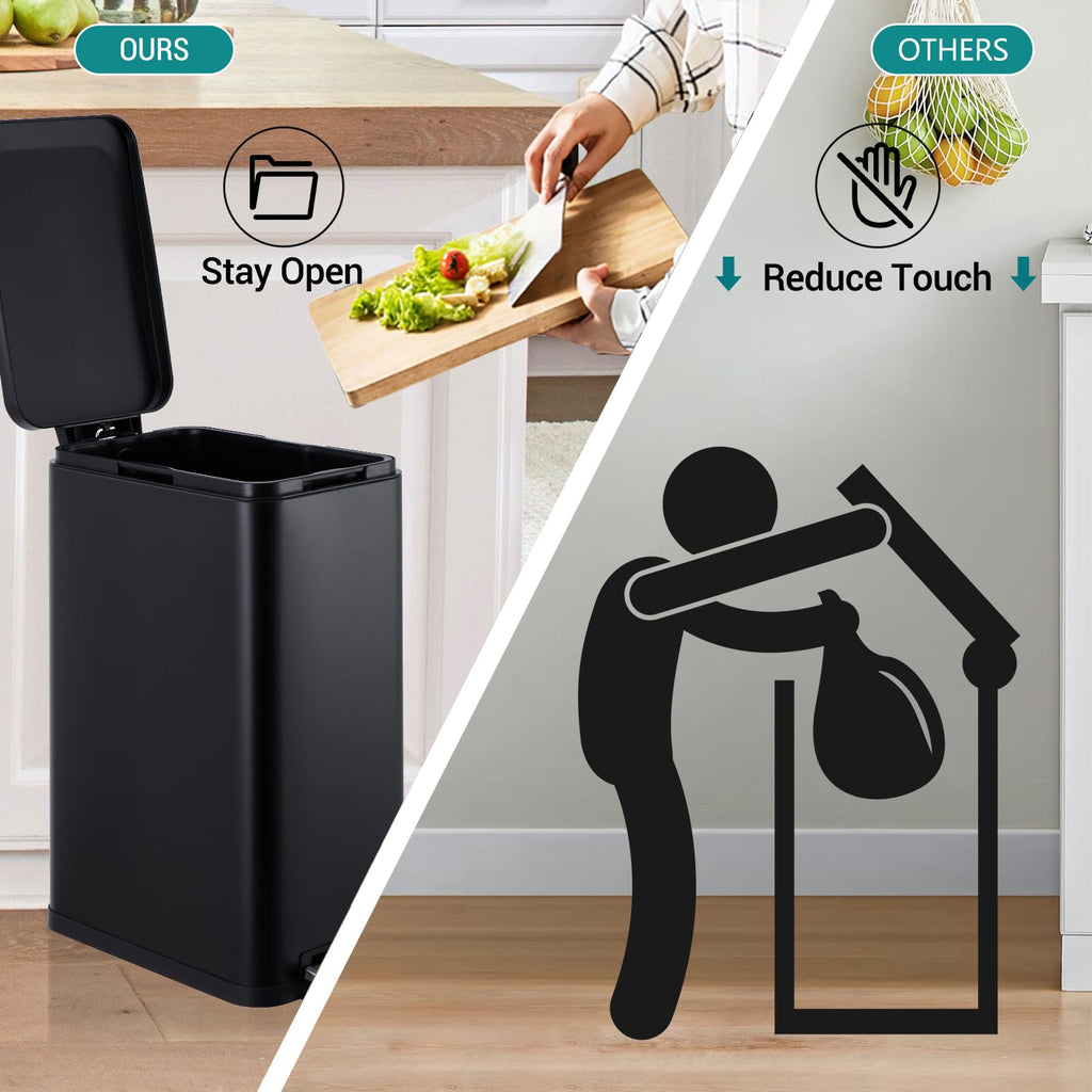 13.2 gal Stainless Steel Trash Can T9281