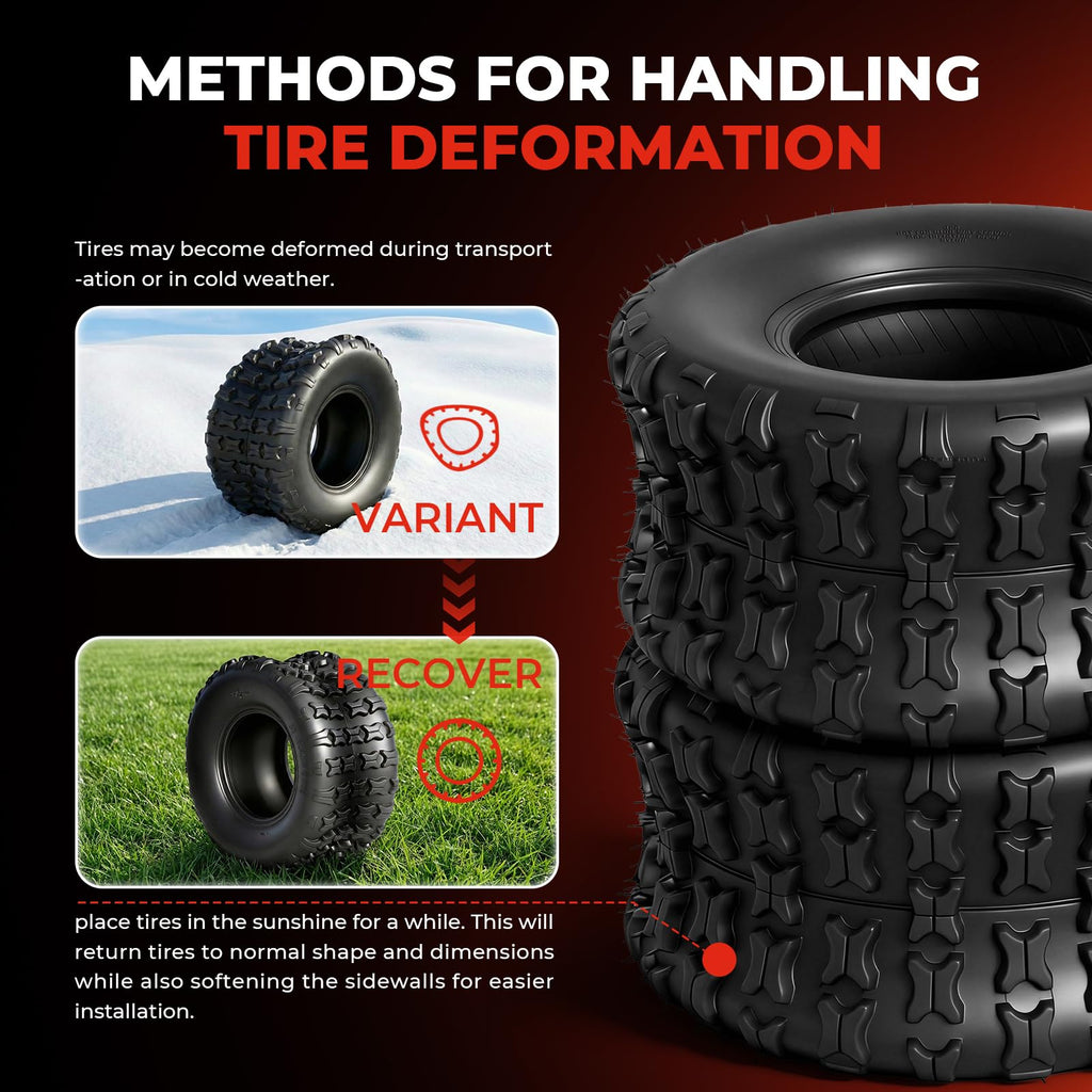 Set of 2 18x9.5-8 Tubeless All-Terrain Tires R5991
