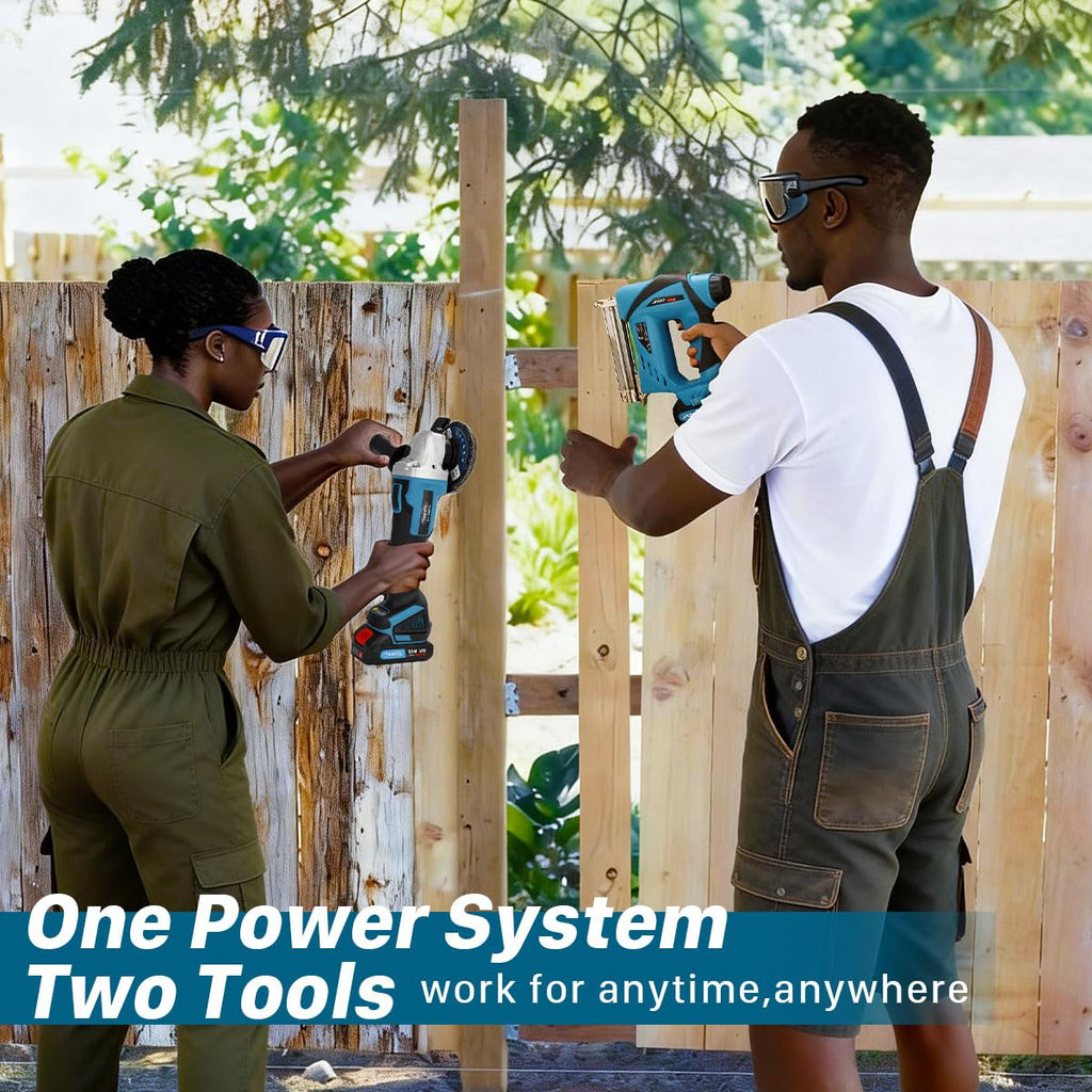 2-in-1 Cordless Nail Gun with Angle Grinder L312