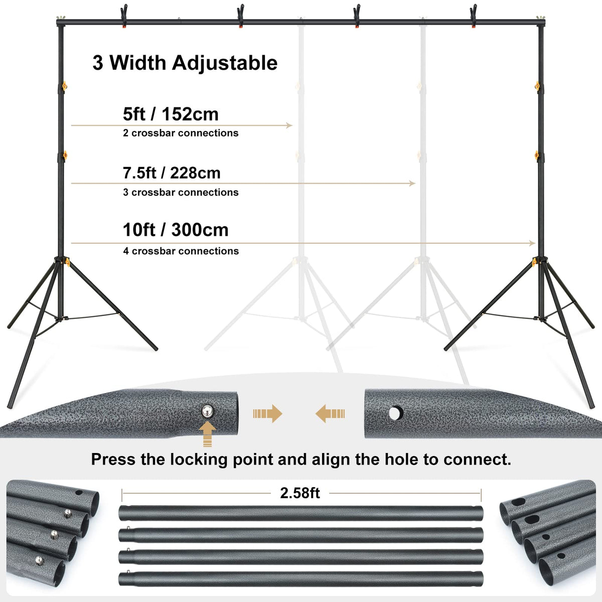 10x6.5ft Backdrop Stand Kit L938