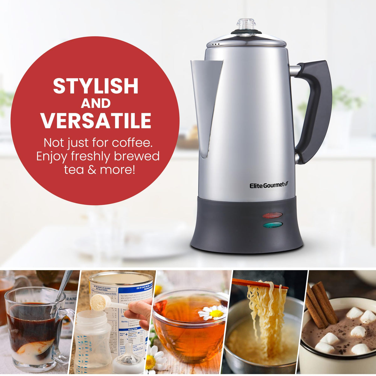12-Cup Electric Coffee Percolator Q2989