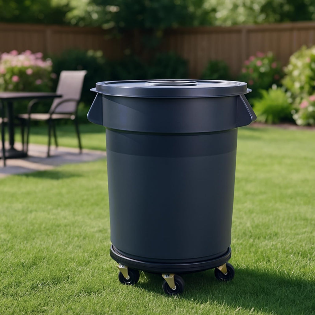 32 Gallon Outdoor Trash Can with Wheels T21887