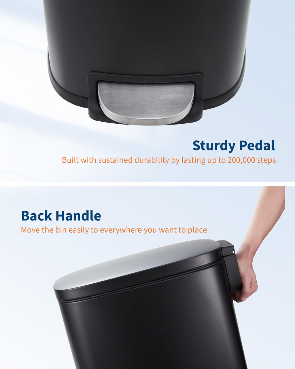 13.2 gal Slim Step Trash Can H95391