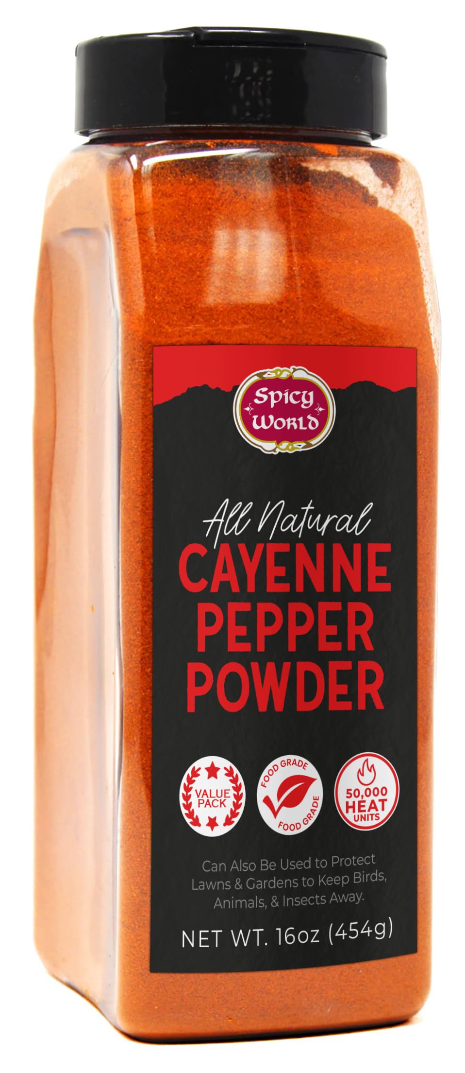Cayenne Pepper Powder 16oz Jar 50,000 SHU Gluten Free N732