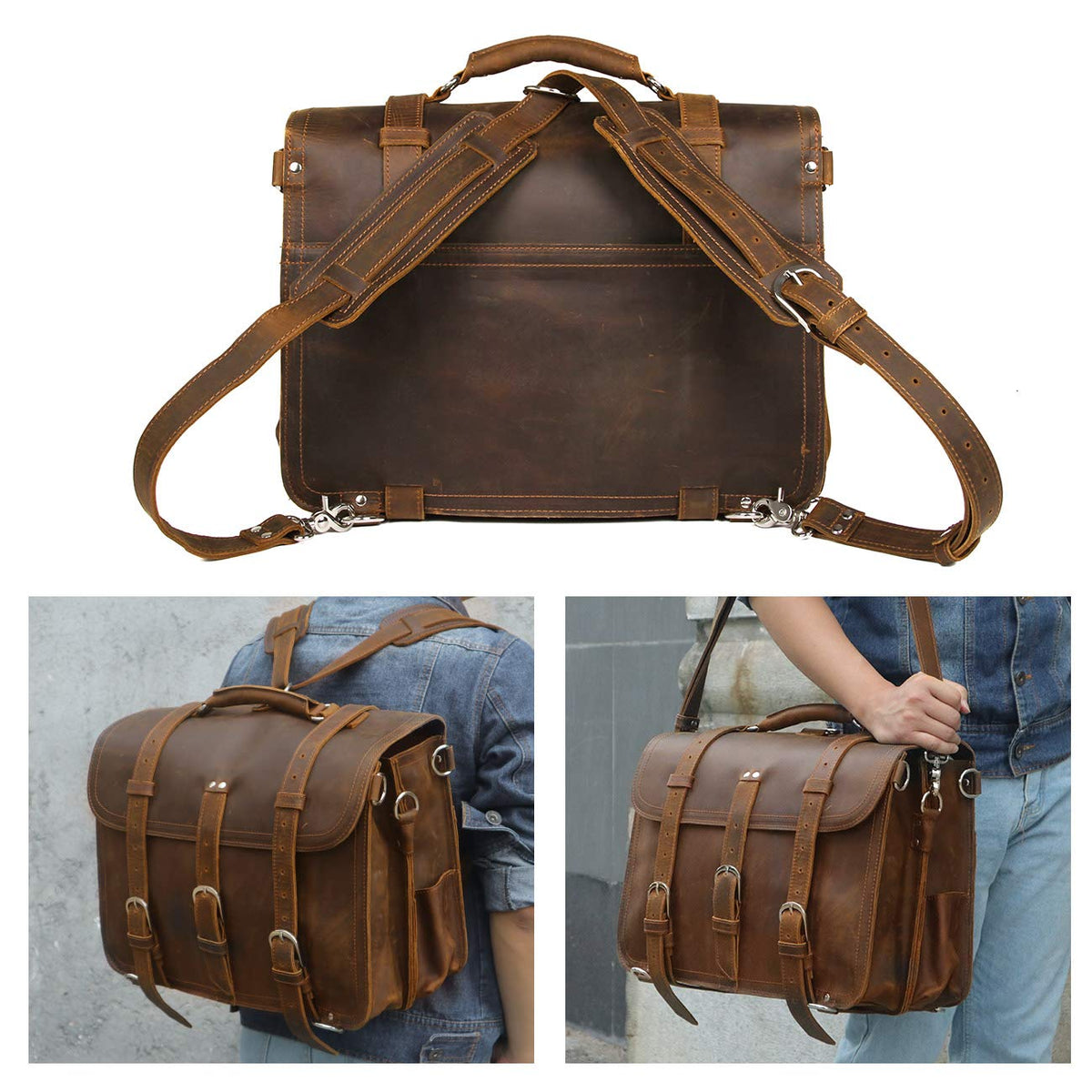 Leather Messenger Bag E935454