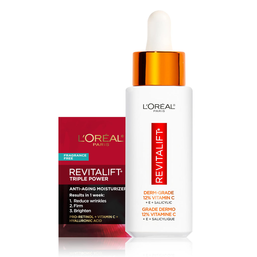 Vitamin C Brightening Face Serum with Vitamin E, Salicylic Acid, 1 oz J7333