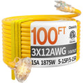 12 Gauge Heavy Duty Extension Cord with Multiple Outlets L9274