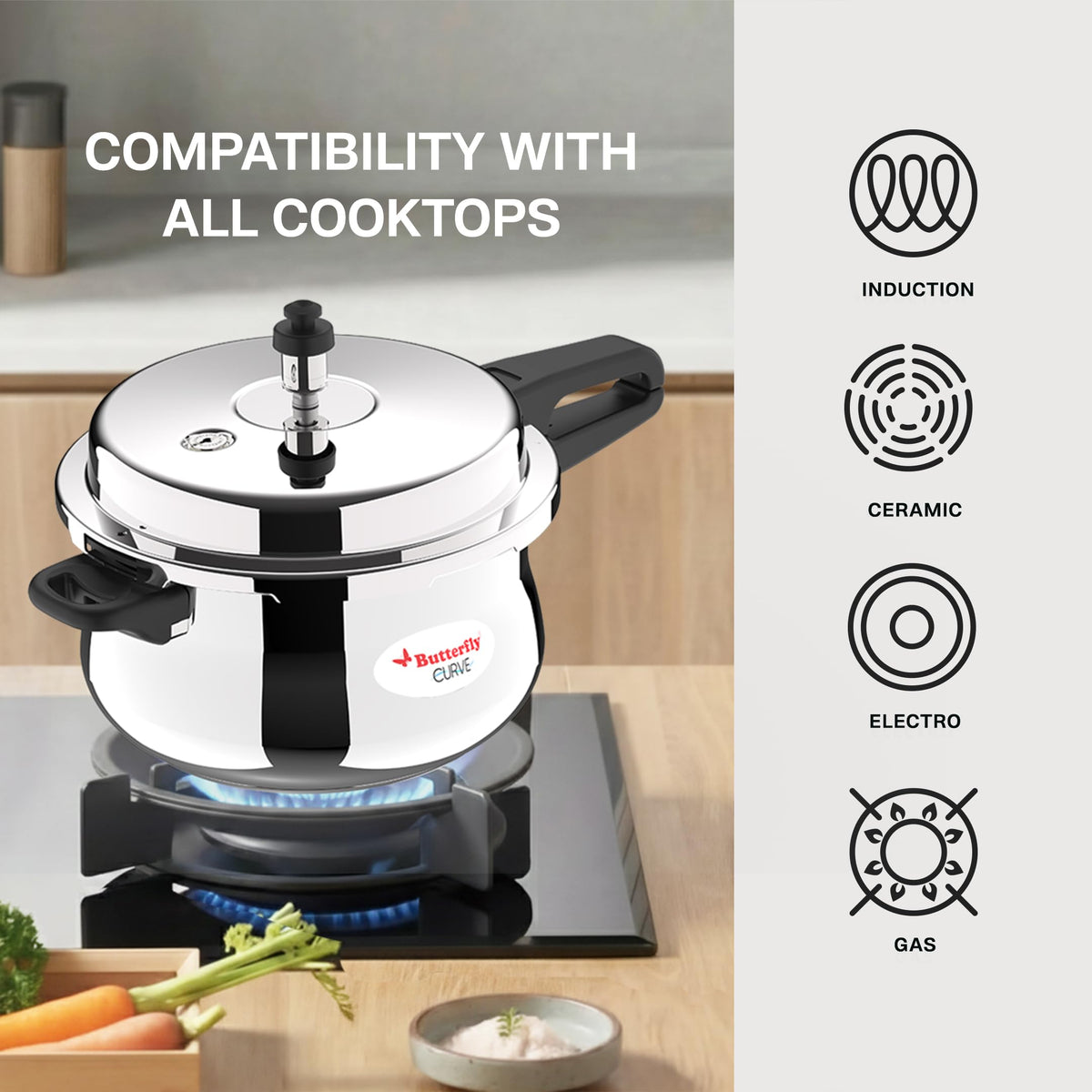 Stainless Steel 3-Liter Pressure Cooker Q34673
