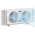 9" Twin Window Fan with Manual Reversible Airflow, 2 Speed, White T471128