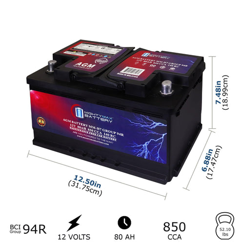 12V 80AH 850 CCA Replacement Battery T644588